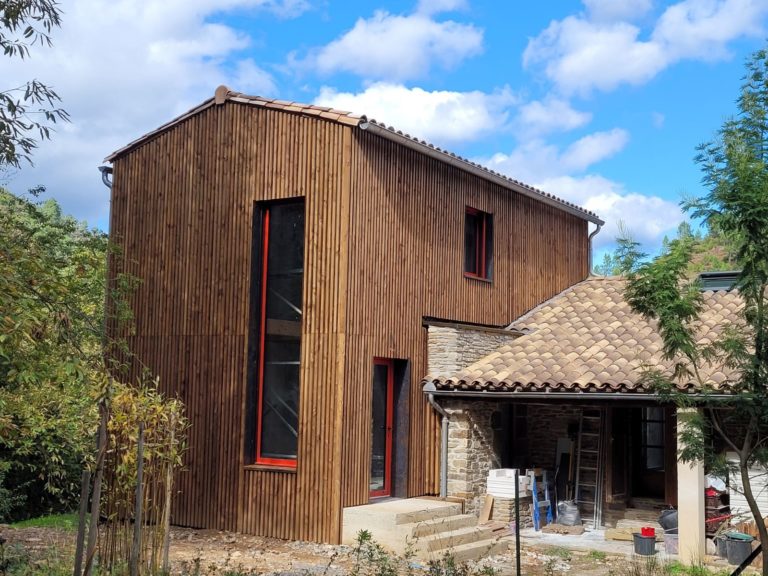Extension et surélévation bois dans les Cévennes